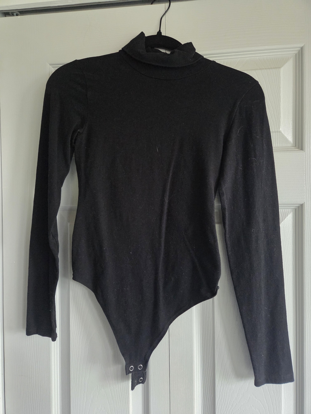 American Eagle Outfitters Classic Black Turtleneck Long-Sleeve Bodysuit